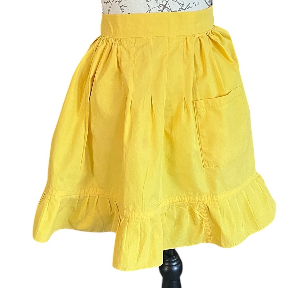 Vintage Kitchen apron, handmade, yellow